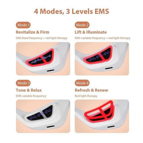 EMS Eye Massager with Red Light Therapy 4 Modes 3 Levels Anti Aging Wrinkle Removal Device for Kenya Beauty
