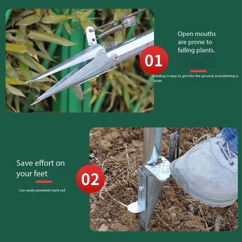 Handheld Seed & Fertilizer Spreader Portable Farm Sowing Tool