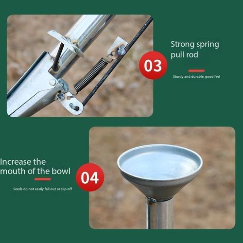 Handheld Seed & Fertilizer Spreader Portable Farm Sowing Tool