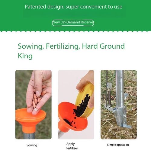 Handheld Seed & Fertilizer Spreader Portable Farm Sowing Tool