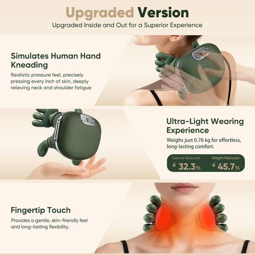 N7 Master Shoulder Neck Massager 4D Kneading Heated Acupressure Relief Device for Kenya