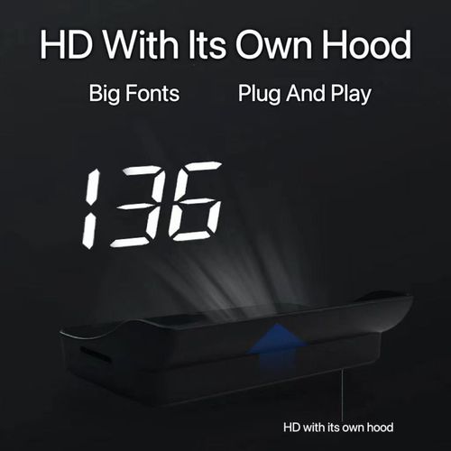 GPS Windshield HUD Speed Projector Big Font Plug and Play Universal Car Speedometer for Kenya