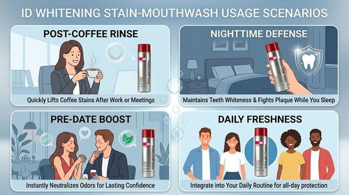 iD Whitening Stain Removal Mouthwash Alcohol Free Deep Clean Fresh Breath 237ml for Kenya Oral Care
