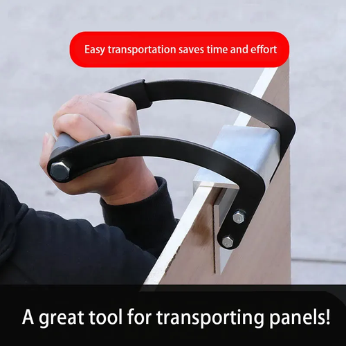 Labor-saving tile carrying handleclamp—an essential tool for tile and wood panel installers.