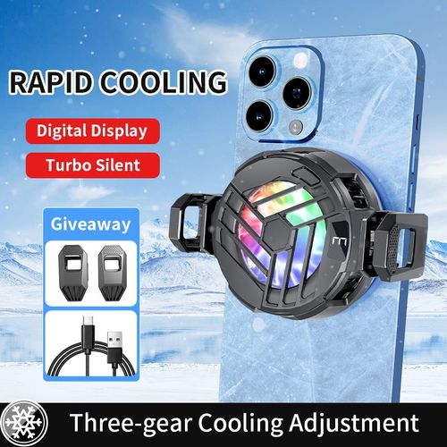 Magnetic Clip-on Mobile Phone Cooling Fan – Aluminum Alloy Gaming Cooler for Rapid Cooling