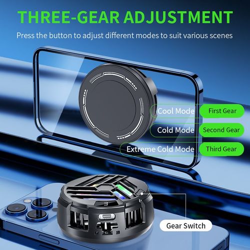 Magnetic Clip-on Mobile Phone Cooling Fan – Aluminum Alloy Gaming Cooler for Rapid Cooling