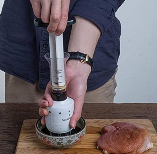 30Needle Multifunctional Meat Tenderizer & Marinade Injector – Tenderizes meat while injecting juices, marinades, and tenderizing agents suitable for beef and chicken – Meat preparation tool.
