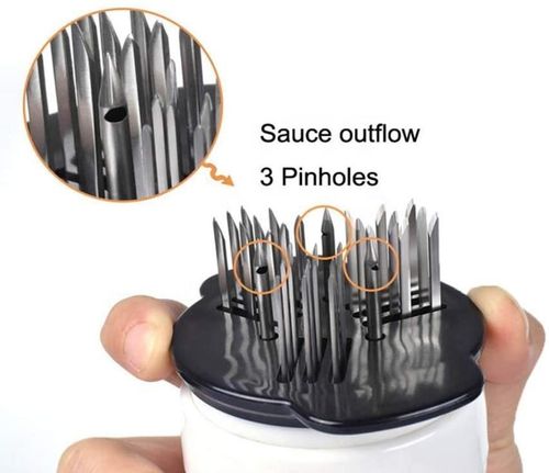 30Needle Multifunctional Meat Tenderizer & Marinade Injector – Tenderizes meat while injecting juices, marinades, and tenderizing agents suitable for beef and chicken – Meat preparation tool.