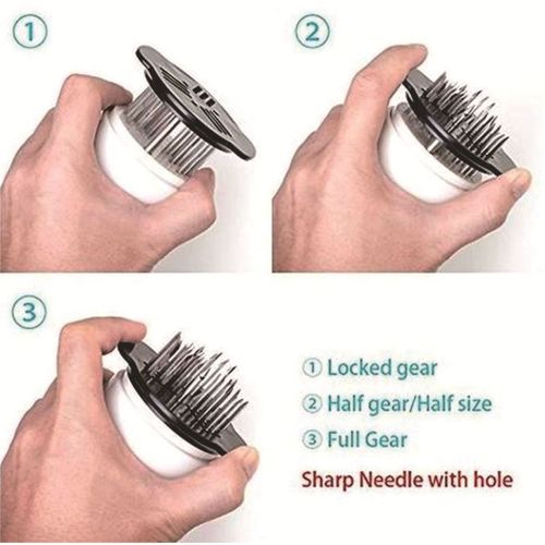30Needle Multifunctional Meat Tenderizer & Marinade Injector – Tenderizes meat while injecting juices, marinades, and tenderizing agents suitable for beef and chicken – Meat preparation tool.