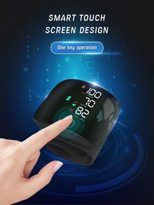 Smart Wrist Blood Pressure Monitor Touch Screen USB-C Rechargeable Large Display Home Health Tracker for Kenya