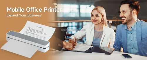 Wireless Bluetooth Portable Thermal Printer No Ink Document Photo Printer for A4 Paper Home Office School Students