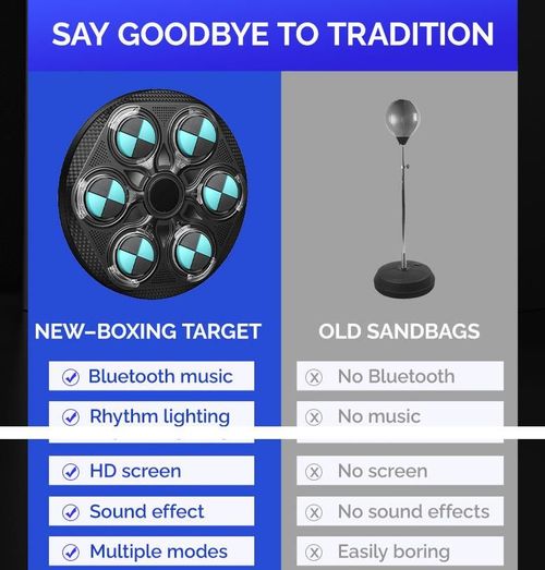 Smart Music Boxing Machine LED Light Boxing Trainer Bluetooth Wall Mount Punching Bag for Home Fitness Kenya