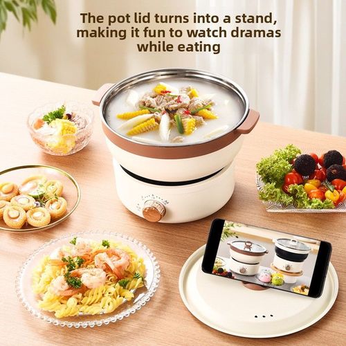 Portable Mini Electric Cooking Pot  Foldable Electric Hot Pot