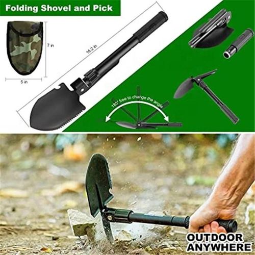 Multifunctional Survival Tool Kit 20cm Folding Knife High-Precision Compass Multi-purpose Tactical Ruler Waterproof Storage Case Military-Grade Materials Tactical Quick-Release Bottle Clip Outdoor Emergency Gear