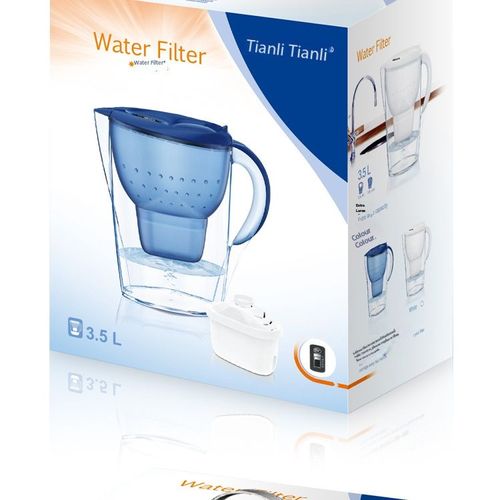 BPA-Free Water Filter Pitcher with Activated Carbon Cartridge Food Grade AS Material Kitchen Home Purifier for Kenya