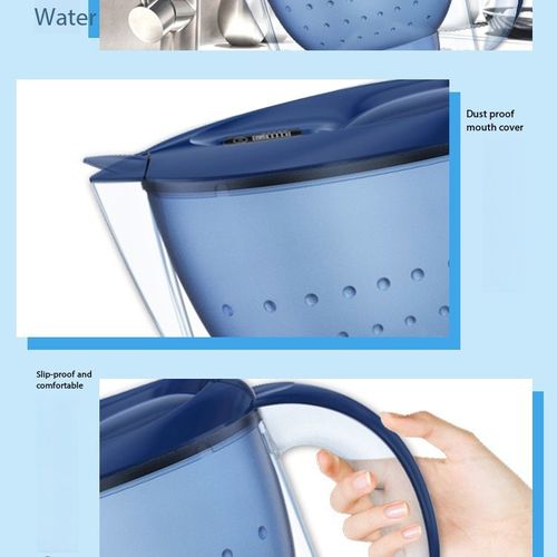 BPA-Free Water Filter Pitcher with Activated Carbon Cartridge Food Grade AS Material Kitchen Home Purifier for Kenya