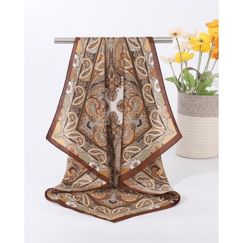 Vintage Paisley Print Square Head Scarf Women Hair Wrap Bandana