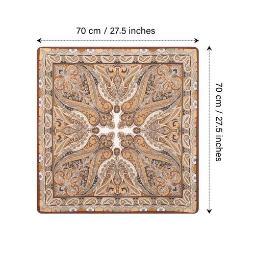 Vintage Paisley Print Square Head Scarf Women Hair Wrap Bandana