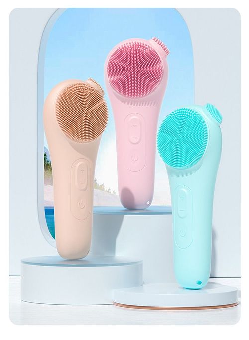 5-in-1 Silicone Facial Cleansing Brush Heating Vibration Pore Cleaner Waterproof USB Rechargeable for Kenya Beauty