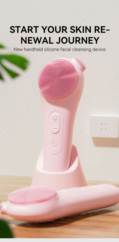 5-in-1 Silicone Facial Cleansing Brush Heating Vibration Pore Cleaner Waterproof USB Rechargeable for Kenya Beauty