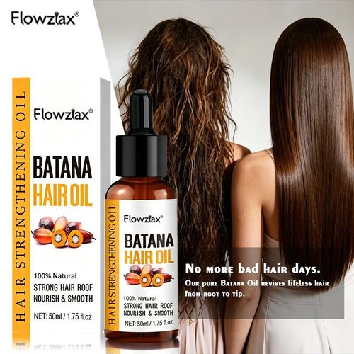 Flowztax Batana Hair Oil 50ml Natural Hair Strengthener Frizz Control Deep Repair Serum for Kenya