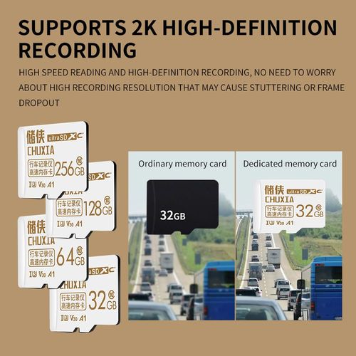 Z-SUIT 64GB Class 10 V30 High-Speed ​​TF Memory Card (White Plastic) – Suitable for Mobile Phones, Dash Cams, Tablets, Camcorders & GPS