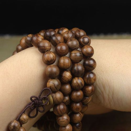 Handcrafted Black Rosewood 108 Bead Bracelet with Turquoise Accents Spiritual Mala Jewelry for Kenya