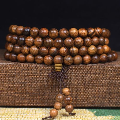 Handcrafted Black Rosewood 108 Bead Bracelet with Turquoise Accents Spiritual Mala Jewelry for Kenya