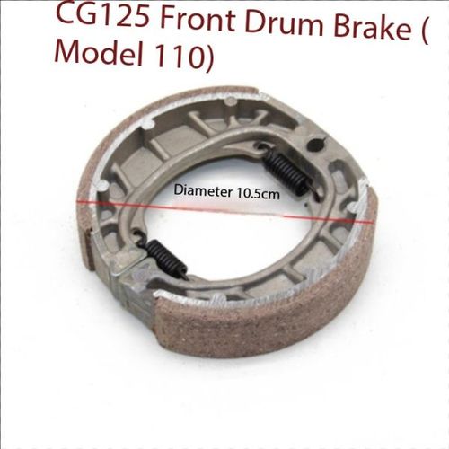 CG125 Front Drum Brake Shoe 10.5cm Model 110 Replacement Motorcycle Spare Part for Kenya