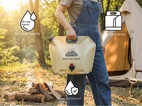 8L Portable Foldable Water Bag with Handle & Tap