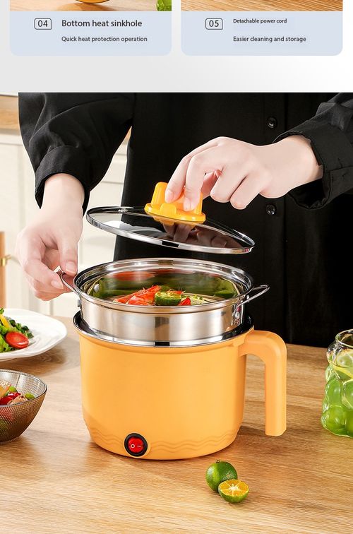 Mini Electric Cooking Pot Multi-function Boiler Fryer Hot Pot No Steamer for Dorm Home