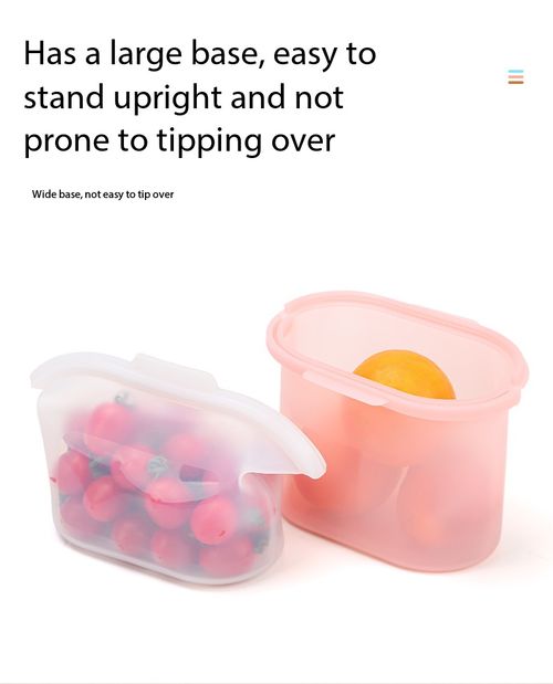 1000ml Reusable Silicone Food Storage Bag Microwave and Freezer Safe