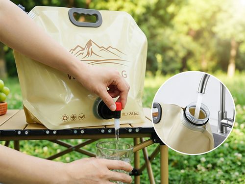 8L Portable Foldable Water Bag with Handle & Tap