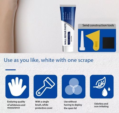 White Wall Repair Paste Kit with Tools