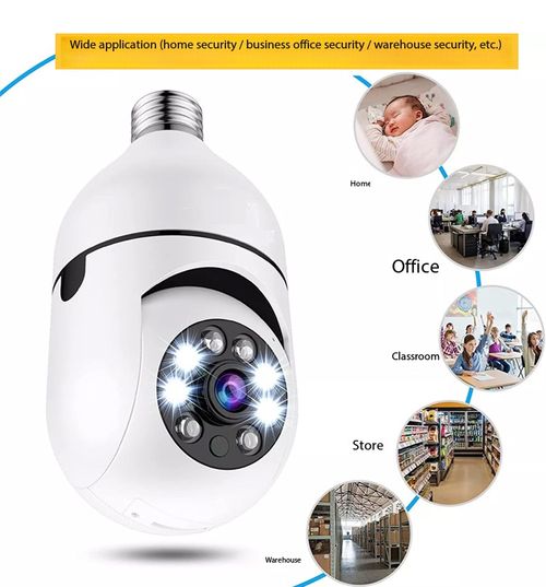 360 Panoramic Smart Bulb Camera HD WiFi Surveillance Lamp with LED Light