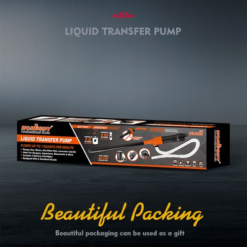 Battery Operated Liquid Transfer Pump Electric Oil Pump 7 Quarts Per Min with Handheld Nozzle
