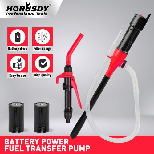 Battery Operated Liquid Transfer Pump Electric Oil Pump 7 Quarts Per Min with Handheld Nozzle