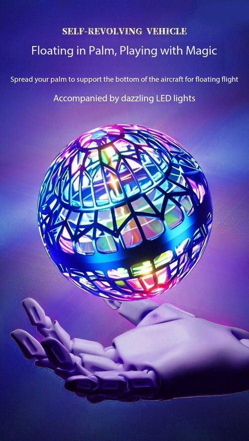 Smart Sensor Flying Ball with LED Lights Magic Hovering Boomerang Toy for Kids