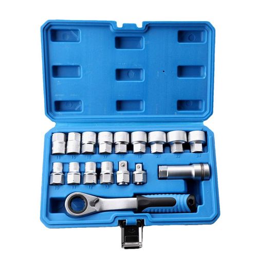 17 Pcs Through-hole Ratchet Socket Wrench Tool Set