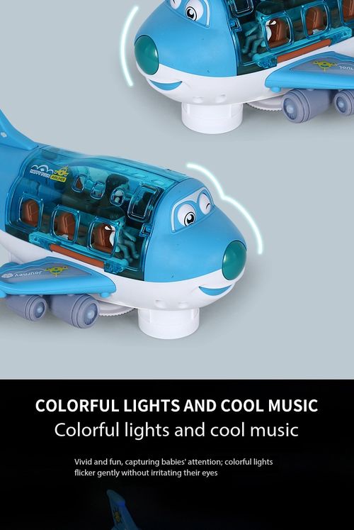 Universal Rotating Light & Music Airplane Toy
