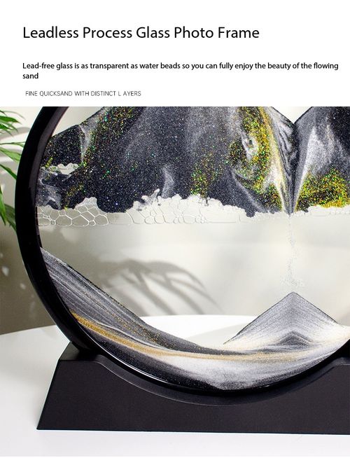 3D Flowing Sand Art Painting 12 Inch Desktop Ornament Home Office Decor