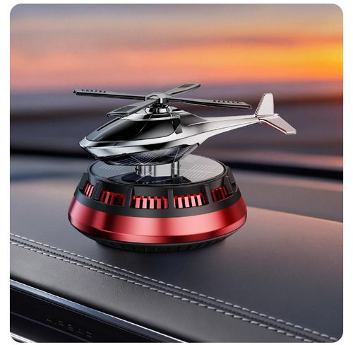 Solar Powered Rotating Helicopter Car Air Freshener Perfume Diffuser Dashboard Ornament
