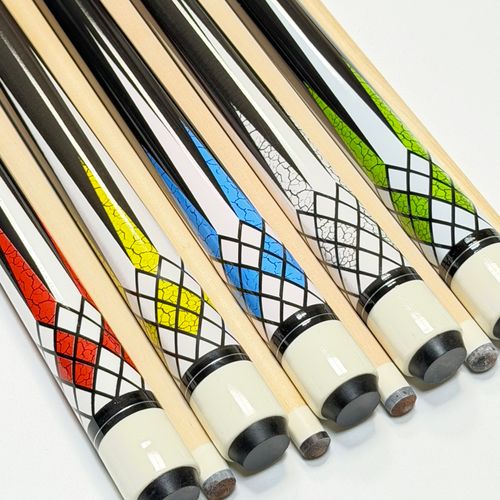 Professional Billiard Pool Cue Stick with Leather Head Maple Wood Shaft