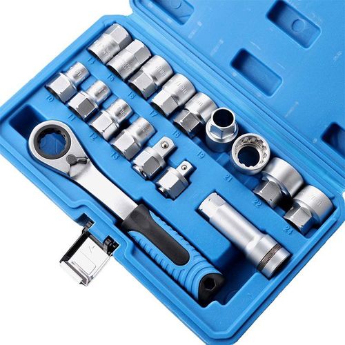 17 Pcs Through-hole Ratchet Socket Wrench Tool Set