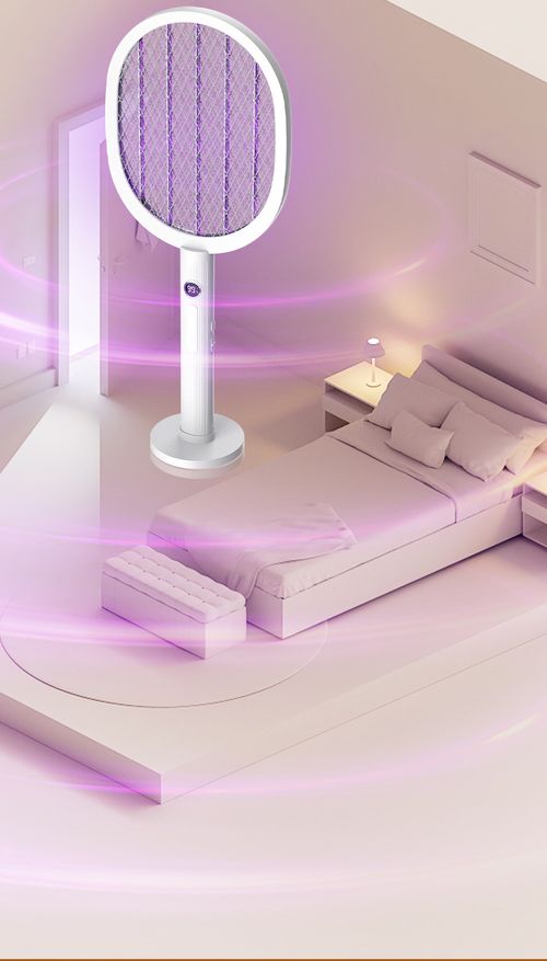 Rechargeable Electric Mosquito Swatter with UV Light Base