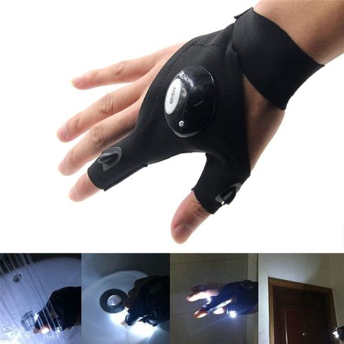 Waterproof LED Light-Up Fingertip Fishing Gloves (Suitable for Camping and Work Ideal for Low-Light Environments)