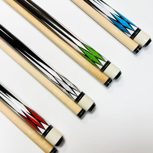 Professional Billiard Pool Cue Stick with Leather Head Maple Wood Shaft
