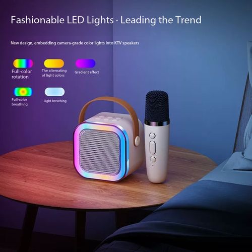 Mini Portable Karaoke Speaker with Dual Microphones