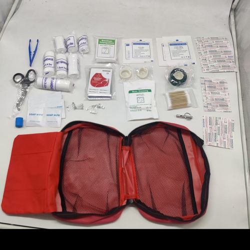 (160- Piece Set, 25 Varieties) First Aid Kit – Premium, compact, waterproof trauma medical kit suitable for any emergency  ideal for home, office, car, travel, outdoor activities, camping, hiking, and boating (Red).