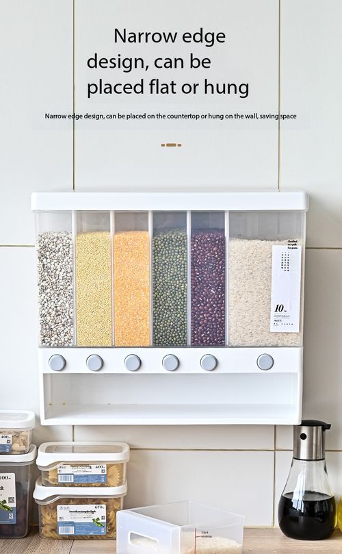 Multi-Compartment Grain Cereal Dispenser Sealed Storage Container